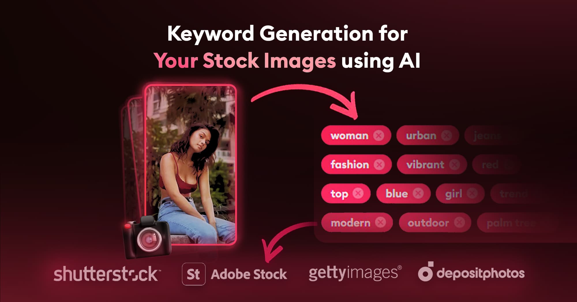 How to generate stock photo keywords, titles, and descriptions with AI
